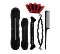 IWOWHERO Hair Bun Maker Black Chignon Maker Hair Styling Tools for Women Plastic DIY Braiding Accessories for Thick Thin Salon Use