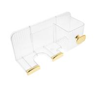 IWOWHERO Hair Dryer Holder Wall Mounted Reusable Bathroom Organizer for Hairdryers Curling Irons Tools Space-saving Vanity Storage Rack Transparent