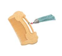 IWOWHERO Hand-polished Comb Ruyi Lock Engraving Fine Tooth Hair and Beard Grooming Tool Unique for Men and Women Artisan Crafted Wooden Comb for Scalp Care