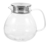 IWOWHERO Handblown Glass Tea Pot with Infuser Non-drip Spout Kettle for Home and Office Heat-Resistant Teapot for Flower Fruit and Herbal Tea Brewing