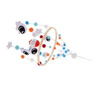 IWOWHERO Handmade Felt Mobile for with Space-Themed Astronaut Design Easy Installation Calming Visual Stimulation Versatile Hanging for Cots and Strollers Montessori Nursery Accessory