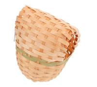IWOWHERO Handwoven Bamboo Bird House with Hook Small Garden Bird Shelter Nest Box for Outdoor Wildlife 13x10x15cm
