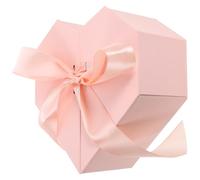 IWOWHERO Heart Shape Cardboard Box Set with Flat Box Design, for Wrapping and Gifting on Anniversary or Occasion, Featuring Small Heart Shaped Bags and Versatile Paper Material for Elegant