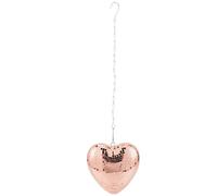 IWOWHERO Heart Shaped Disco Ball Hanging Mirror Ball Decor with Chain for Party Wedding Indoor Outdoor Home Decorations 6.3 Inch