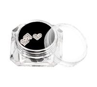 IWOWHERO Heart Style Tooth Gem 1 Box Zinc Alloy Rhinestone Unisex