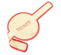 IWOWHERO Heat-Resistant Non-Stick Bread Baking Mat with Smooth Surface for Home Use Reusable Pastry Rolling and Dough Kneading Pad Easy-Clean Silicone and Glass Fiber Bakeware Red Edge