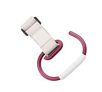 IWOWHERO Heavy Duty Aluminium Alloy Baby Stroller Hook Clips with Pu Strap for Hanging Bags and Keys on Carts and Baby Strollers, Convenient Buggy Hooks for New Parents
