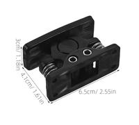 IWOWHERO Heavy Duty Sliding Bolt Latch Gate Lock with Spring Catch Black Plastic Door Hook Lock for Wooden Gates and Outdoor Use for Secure Closure