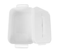 IWOWHERO Household Medicine Box, Portable Large Capacity Sundries Storage Case with Lid, White Single-Layer Handheld Container for Home Emergency and Medical Supplies