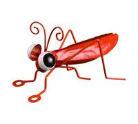 IWOWHERO Iron Grasshopper Garden Statue Ornament for Bookshelf and Table, Delicate Red Patio Decoration Handy Long-time Use Design for Outdoor Garden and Lawn