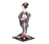 IWOWHERO Japanese Geisha Kimono Doll Tabletop Decoration Handmade Traditional Kimono Style Vivid Expression Interior Ornament for Home Office Random Color