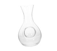 IWOWHERO Japanese Glass Sake Decanter with Ice Chamber Slanted Mouth Chilling Pitcher for Cold Sake Wine Smooth Pour Crystal Jug for Home and Restaurant Use