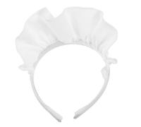 IWOWHERO Japanese Maid Headpiece White Soft Comfortable Hair Accessory for Cosplay Parties and Performances Headband Fits Various Hairstyles Adorable Japanese Maid Style for Women