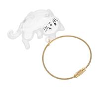 IWOWHERO Keyring for Travel and Office Use and Cartoon Cute Style with Abs Capsule Storage Box, Refillable Pet Hair Keepsake Keychain Featuring Versatile Application by Pet Lovers