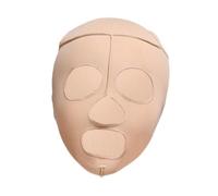 IWOWHERO Khaki Nylon Face Mask for Adults, Anti Wrinkle and Chin Lift Functional Features, Lightweight and Comfortable Skincare Tool for Travel Use