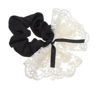 IWOWHERO Lace Bow Hair Ties Hair Bow Scrunchies Elastic Ponytail Holders Elegant Boho Style