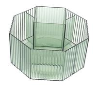 IWOWHERO Large Capacity Makeup Brush Storage Box Covered Makeup Brush Organizer Rotating for Desk