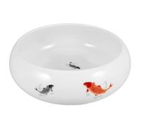 IWOWHERO Large Ceramic Calligraphy Brush Basin Random Floral Pattern Brush Washing Cylinder for Calligraphy and Painting for Art Supplies