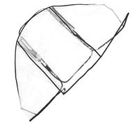 IWOWHERO Large Double Stroller Rain Cover with EVA Material Windproof and Dustproof Protective Shield for Side Pushchairs Easy Installation for Outdoor Weather Protection