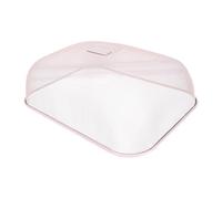 IWOWHERO Large Pink Iron Food Cover Tent Dustproof -Resistant Mesh Dome for Kitchen and Outdoor Use Creative Protective Food Umbrella for Parties Bbqs Picnics and Clean