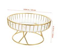 IWOWHERO Large White Metal Wire Snack Tray with Artistic Hollow Design Fruit and Bread Basket for Tabletop Organization and Centerpiece Decoration in
