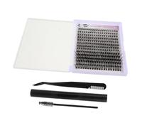IWOWHERO Lash Kit Individual Eyelashes Cluster Lashes Eyelash Glue Remover Curved Tweezers