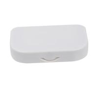 IWOWHERO LED Eyelash Storage Box with Mirror Lightweight False Lash Organizer Case Portable Empty Lash Tray Holder for Professional Salon and Personal Use White