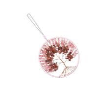 IWOWHERO Life Tree Design Wind Chime Delicate Wind Chime for Gardens and Patio, Crystal Stone and Metal Material, Creative Decorative Style, Housewarming