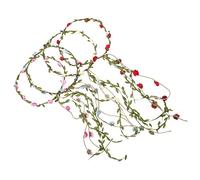 IWOWHERO Lightweight Bridal Wreath Holiday Headpiece 17 Roses Rose Headdress for Wedding