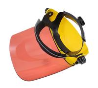 IWOWHERO Lightweight Head-Mounted Welding Safety Yellow Top and Brown Face Grinding Cover, Impact Resistant Dust and Splash Protection for Industrial Use