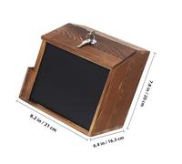 IWOWHERO Lockable Wooden Donation Box with Blackboard Wall Mounted Suggestion and Vote Box for Secure Tips Comments Ballots Easy Install with Safety Lock for Fundraising and Collection