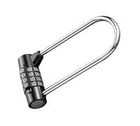 IWOWHERO Long Shackle 4 Digit Combination Password Padlock, Lengthened Safety Lock for Gym Locker, Luggage, Wardrobe, Black Sturdy Metal Body