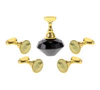 IWOWHERO Magnetic Nail Art Stand Holder for Manicure Practice and Display Nail Tip Base with Accents for Salon School and Home Use