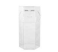 IWOWHERO Makeup Brush Container Hexagonal Acrylic Storage Bucket with Lid, Portable Cosmetic Storage Box for Desktop and Travel, Multifunctional Toiletries and Jewelry Organizer