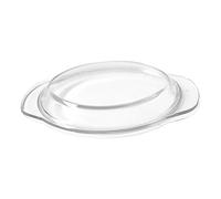 IWOWHERO Microwave Glass Cover 20.2cm Anti Splash Lid for 8-Inch Ceramic Bowls, Heat Resistant Splatter Guard Dome for Microwave and Oven Cooking, Steaming and Baking Food Protector