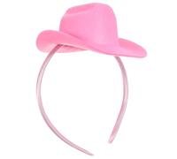 IWOWHERO Mini Cowboy Hat Headband Lightweight Soft Fabric Hair Hoop for Carnival Party Cosplay Versatile Western Style Accessory