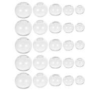 IWOWHERO Mini Glass Wish Ball Charms 100pcs Hollow Orb Beads 10mm-18mm for DIY Pendant Earring Travel Decorations