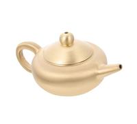 IWOWHERO Miniature Brass Teapot Ornament Retro Chinese Style Desktop Adornment Creative Vintage Kettle Craft Collectible Decor for Home Office