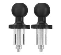 IWOWHERO Motorbike Phone Holder Ball Mount Base for Secure Grip 2pcs with 24mm Diameter, Plastic and Metal Handlebar Clamp and Weather Resistant Support, for Motorcycle Navigation