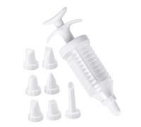 IWOWHERO Multi-Function Cream Nozzle Cookie Press Cake Piping Tool for Cupcake and Biscuit Decorating Reusable Cake Filling Injector with Complete Accessories for Baking and Dessert