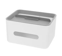 IWOWHERO Multifunctional Desktop Storage Case with Remote Controller Organizer and Phone Holder Dustproof Tissue Box Made of PP Material with Multiple Compartments for Pens and Small Items