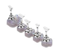 IWOWHERO Nail Art Display Stand 5-Connected Claw Base in Iridescent Gray Nail Practice Holder for Manicure Practice