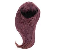 IWOWHERO Natural Bang Hair Wig Head Cover Medium Length Straight Wig Women's Party Accessory Comfortable Skin-friendly High Temp Silk