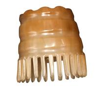 IWOWHERO Natural Ox Horn Shampoo Brush Head Massaging Tool Buffalo Horn Comb for Scalp Cleaning and Hair Smoothing Lightweight Travel-friendly Random Color