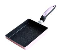 IWOWHERO Nonstick Tamagoyaki Pan Square Frying Skillet for Induction Cooker Gas Stove Multi-use Egg and Vegetable Grill Cookware with Coating Random Color