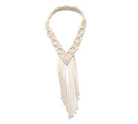 IWOWHERO Nordic Style Bohemian Macrame Headband for Women Hand-woven Cotton Rope Hair Accessory Stable Non-slip Design Delicate Texture for Travel Beach Weddings and Casual Wear