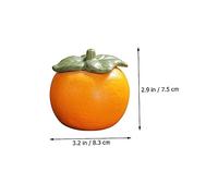 IWOWHERO Orange Shaped Ceramic Tea Canister Mini Sealing Jar Airtight Storage Container for Scented Tea Kitchen Pantry Decorative