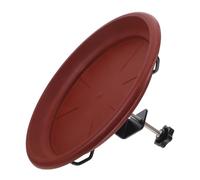 IWOWHERO Outdoor Hanging Bird Feeder with Adjustable Clamp, Plastic Deck Hanger and Tray for Garden, Balcony, Patio, and Fence - Window Sill Plant Stand Compatible Bird Feeding Platform