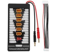 IWOWHERO Parallel Balanced Charging Board for Lithium Batteries Connector Heat-resistant and Compact Rc Multi Lipo Charging Plate for Model Airplane Drone Car Home and Outdoor Use