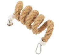 IWOWHERO Parrot Rope for Bird Cage Climbing with Wear Resistant Hemp Rope and Stable Metal Clips, Suitable for Parrots and Birds to Play and Decorate Many Places